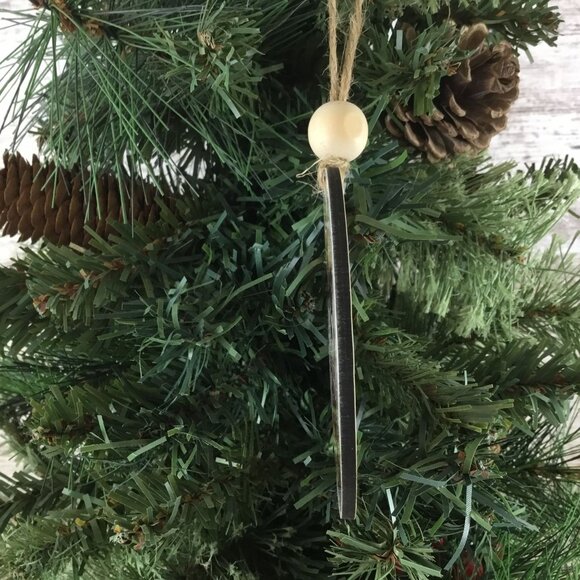 Woodland Mushroom and Orange Flowers Christmas Ornament  3.5" Wooden Ornament - Picture 2 of 5